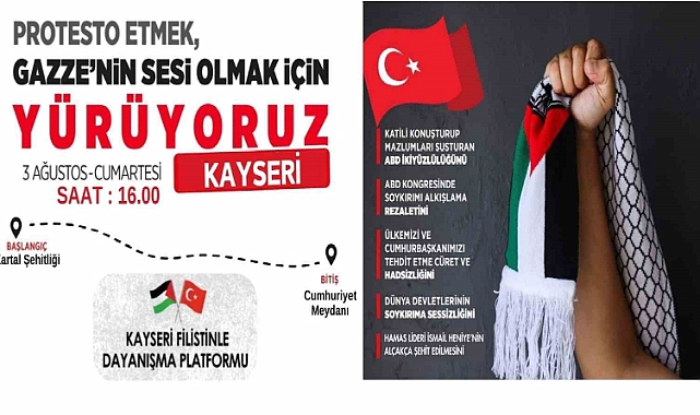 3 Ağustos’ta ’Büyük Filistin’ yürüyüşü yapılacak