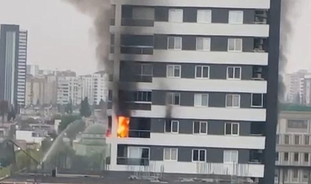 Adana’da lüks apartmanda çıkan yangın korkuttu