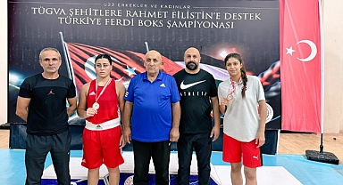 Ağrılı kızlar ringin tozunu attırdı