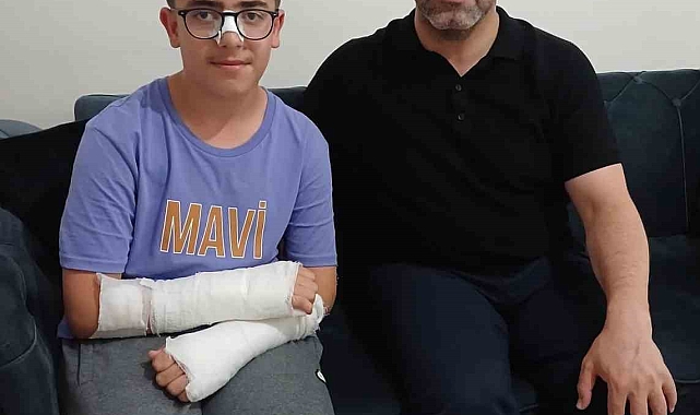Ak Partili Milletvekili Çalkın köpeğin saldırısı sonucu yaralanan çocuğu ziyaret etti
