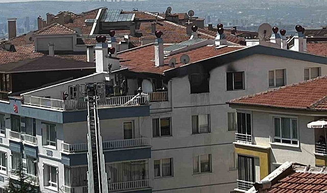 Ankara’da korkutan çatı yangını
