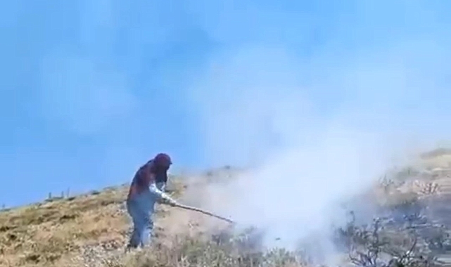 Bahçesaray'da Meralık Alanda Yangın