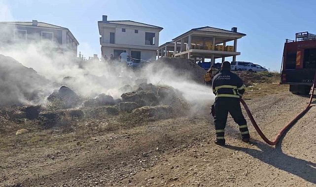 Bilecik’te çıkan saman yangını kısa sürede söndürüldü