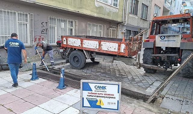 Canik’te sağanağa karşı önlem