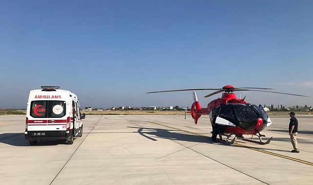 Diyarbakır'a sevk edildi Yenidoğan hasta helikopter ambulansla