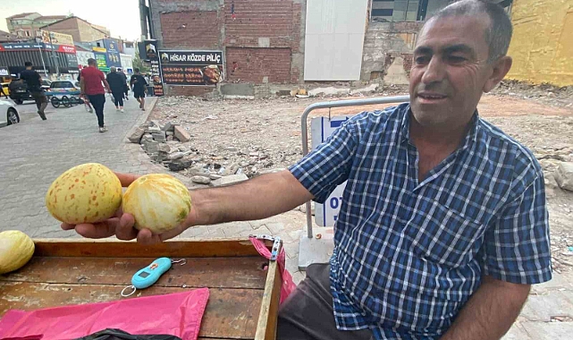 Elazığ’da susuz yetişen Kultik kavunu tezgahlarda