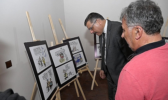 Erzurum Valisi Mustafa Çiftçi, karikatür evinde