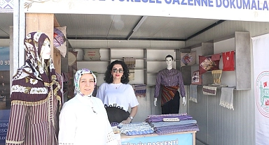 Gazenne Kumaşını el emeği ile dokumaya devam ediliyor