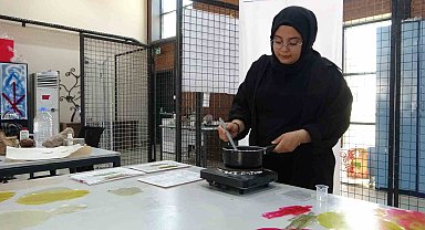 Geri dönüşüm malzemeleri öğrencilerin elinde sanata dönüştü