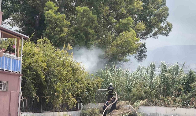 İskenderun’da bahçe yangını