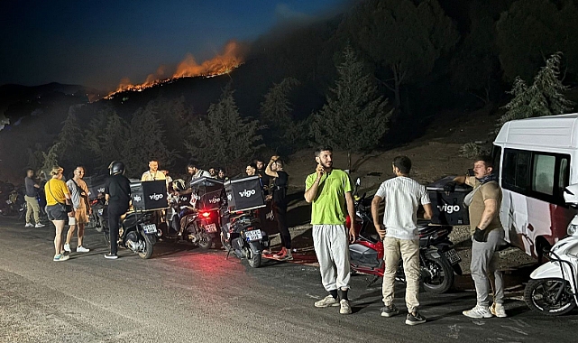 İzmir’deki yangında kuryeler seferber oldu