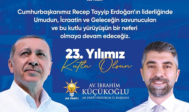 Küçükoğlu; "AK Parti mazlum ve mağdur milletlerin umududur"