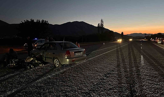 Malatya'da otomobil ile motosiklet çarpıştı: 1 yaralı
