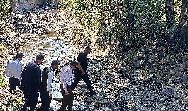 Milletvekili Çalkın, selden etkilenen köyde inceleme yaptı