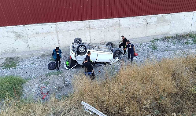 Otomobil takla attı 1 yaralı