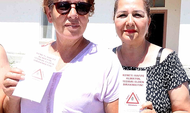 Sağlık ekipleri köylerde keneye karşı vatandaşları bilgilendiriyor