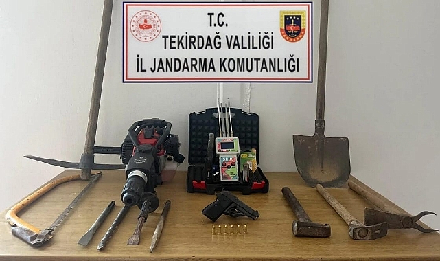 Şarköy’de kaçak kazı operasyonu: 6 şahıs suçüstü yakalandı