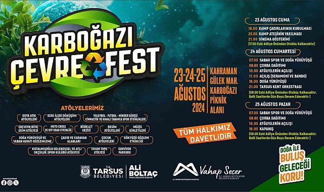 Tarsus’ta Karboğazı Çevre Festivali düzenleniyor