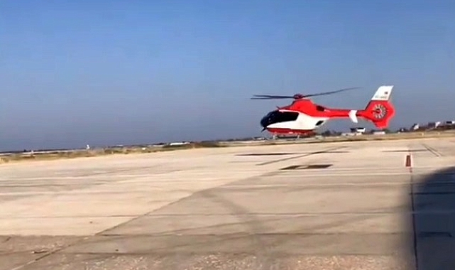 Van'da doğum hastası kadın için ambulans helikopter havalandı