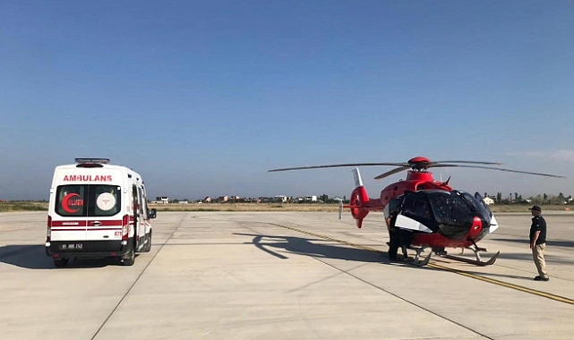 Yenidoğan hasta helikopter ambulansla Diyarbakır’a sevk edildi