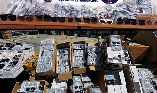 200 bin lira değerinde kaçak gözlük ele geçirildi
