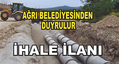 Ağrı belediyesinden duyurulur