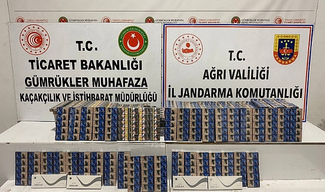 Ağrı’da 9 bin 810 paket kaçak sigara ele geçirildi