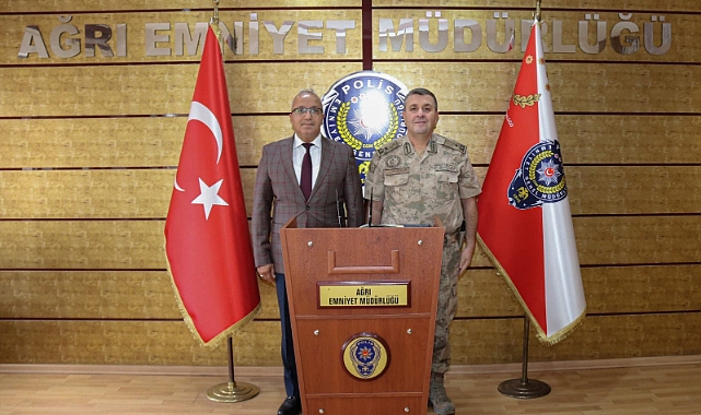 Ağrı İl Jandarma Komutanı Tuğgeneral Kiper’den İl Emniyet Müdürü İpar’a ziyaret