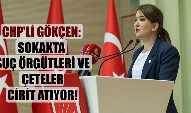 CHP’li Gökçen: Sokakta suç örgütleri ve çeteler cirit atıyor!
