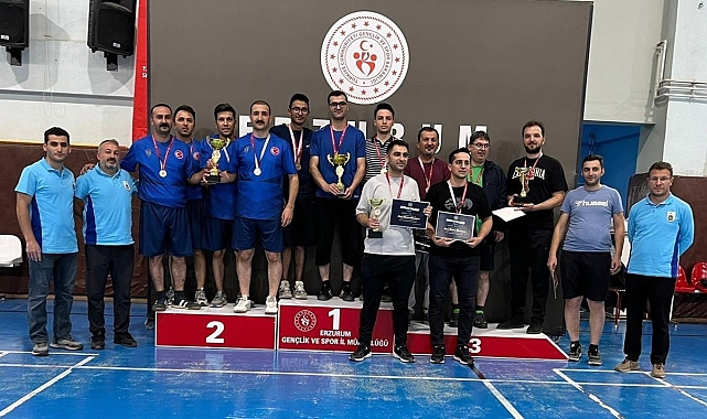 Erzurum Adliyesi Masa tenisinde şampiyon oldu