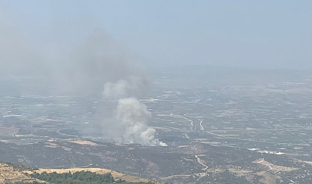 İzmir’de ormanlık alanda yangına havadan ve karadan müdahale başladı