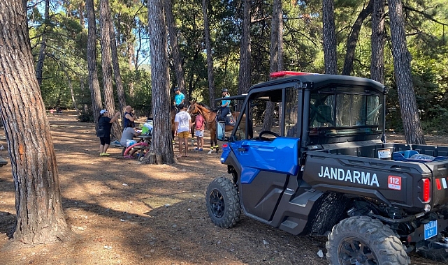 Jandarma ekipleri vatandaşları orman yangınlarına karşı uyardı