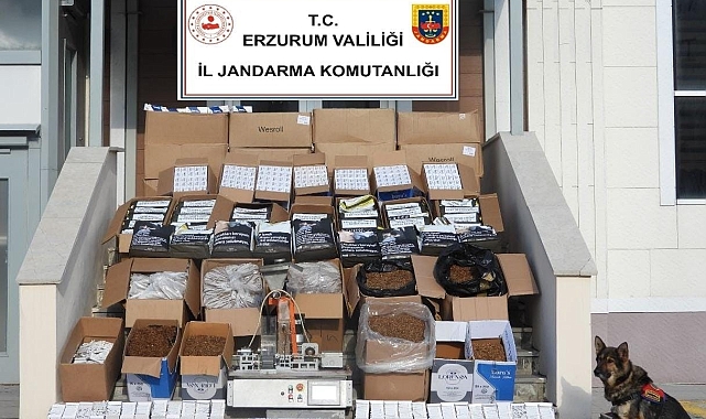 Jandarmadan kaçak sigara operasyonu