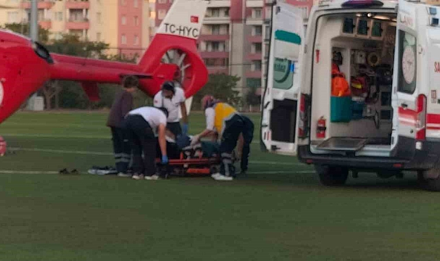 Malatya'da Ambulans helikopter kalp krizi geçiren hasta için havalandı