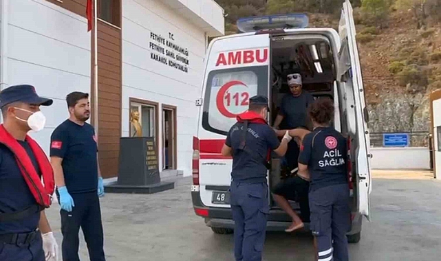 Teknede yaralanan vatandaşa tıbbi tahliye