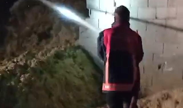 Van'da samanlık yanarak küle döndü