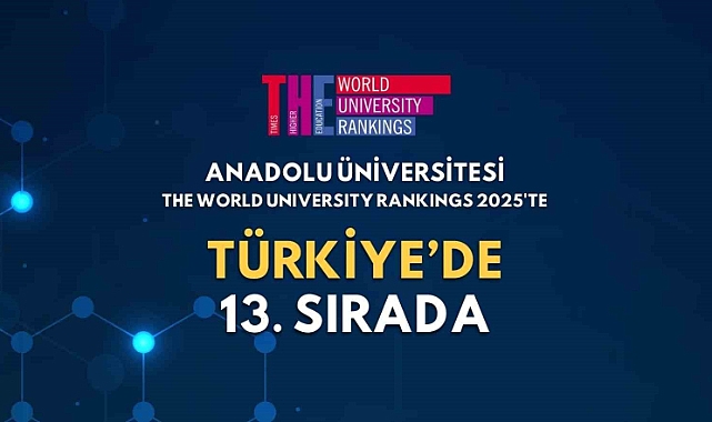 Anadolu Üniversitesi, THE World University Rankings 2025’te 13’üncü sırada