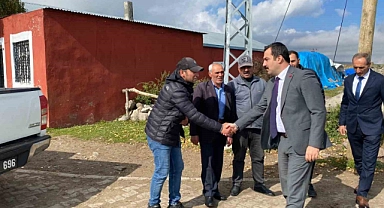 Arpaçay Kaymakamı Akköz, köylerde yapılan çalışmaları yerinde gördü