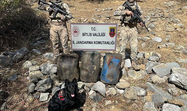 Bitlis'te patlayıcı yapımında kullanılan 300 litre sıvı madde ele geçirildi