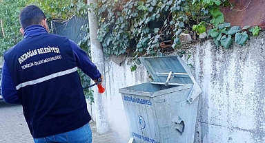 Bozdoğan Belediyesi’nden çöp konteyneri temizliği çalışmaları devam ediyor