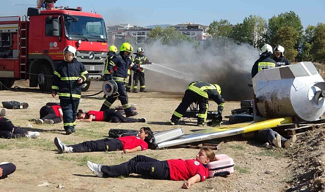 Çanakkale’de uçak kazası tatbikatı