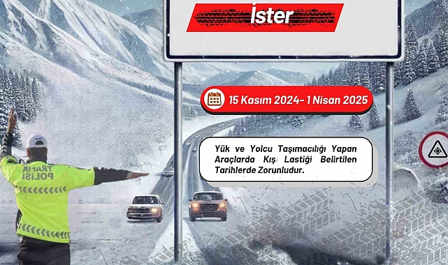 Emniyet birimlerinden sürücülere kış lastiği hatırlatması