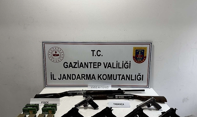 Gaziantep’te 8 adet ruhsatsız silah ele geçirildi
