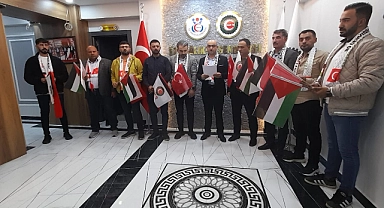 HAK-İŞ Ağrı, İsrail'in Filistin'e Yönelik Saldırılarını Kınadı (Videolu Haber)