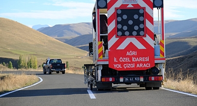 Hamur'da  Kaçmaz - Çağlayan yolu çizgi çalışması tamamlandı