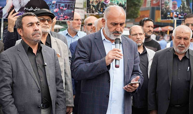 Hasan Nasrallah'ın öldürlmesi Iğdır'da protesto edildi