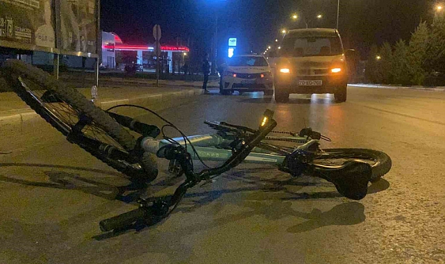 Karaman’da hafif ticari araçla bisiklet çarpıştı: 1 yaralı