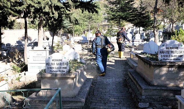 Mezarlıklarda kış temizliği