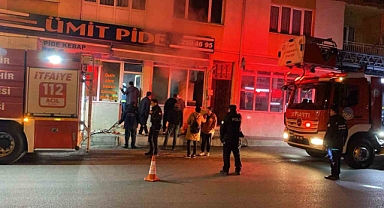 Pidecide çıkan yangına itfaiye müdahale etti