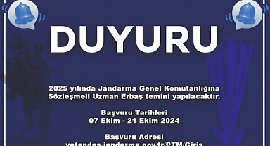 Sözleşmeli Uzman Erbaş Alınacak